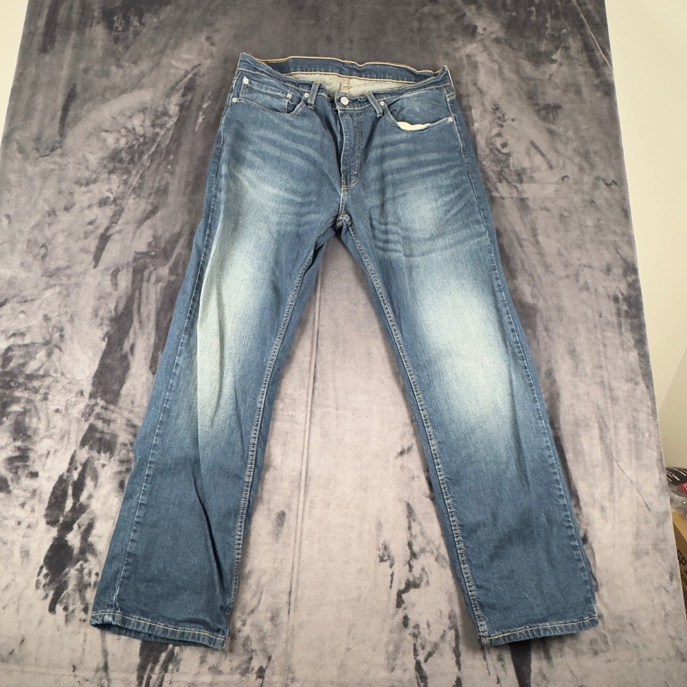 Levis 559 Relaxed Straight Jeans Mens 36x32 Blue Medium Wash Stretch 00559-0340